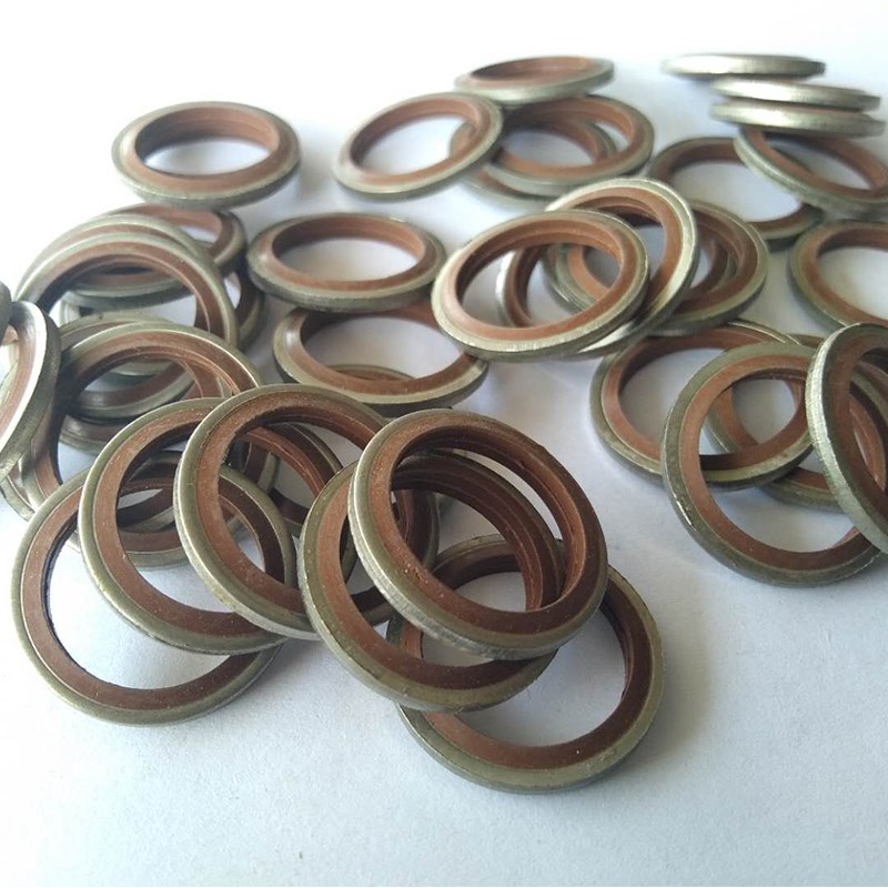 304不锈钢氟胶英制组合垫片/JB982组合垫圈/氟胶O型圈/全包组合垫