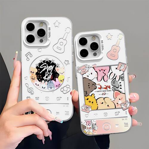 StrayKids动物塑彩银手机
