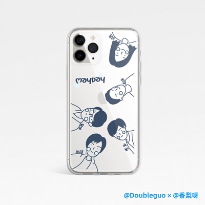 DoubleGuo 香梨呀 人物手绘五月天阿信怪兽透明Tpu包邮手机壳周边
