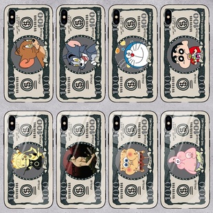 78p卡通iphone12华为nova10 8se 5pro小米10s 钞票猫和老鼠手机壳适用苹果13美元 14promax硅胶11可爱xr