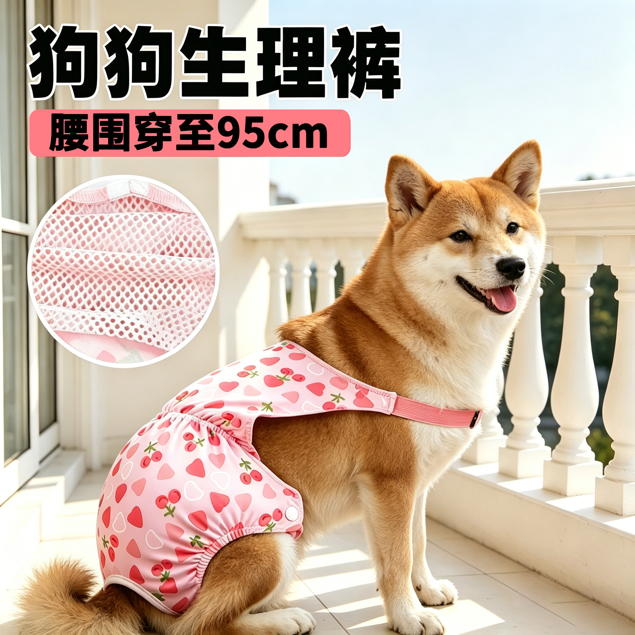 柴犬专用狗狗生理裤母狗姨妈巾姨妈裤宠物狗安全裤大姨妈护垫内裤