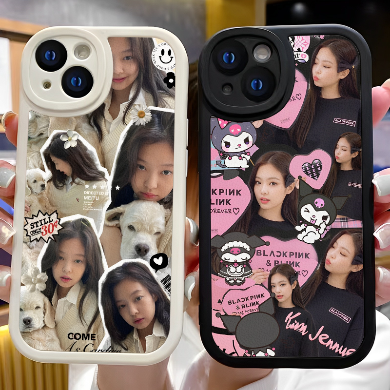 BLACKPINK粉墨手机壳lLisa适配苹果12/13/14朴彩英vivoIQOOneo5/7se金智秀金智妮OPPOreno10明星小米12小羊皮