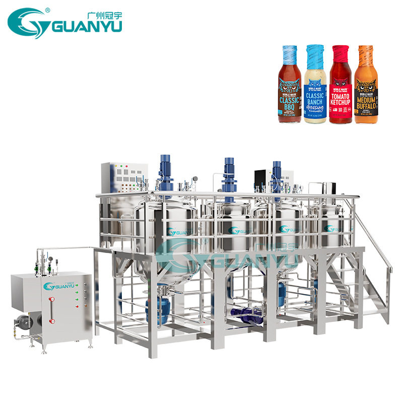 出售1000L蒸汽加热搅拌罐蛋黄酱番茄酱沙拉酱各种酱的均质搅拌罐