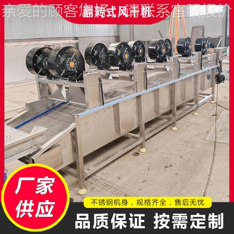 定制翻转式软包装玉风机糯米干机流水线果蔬清CZFGJ-80洗沥水干风