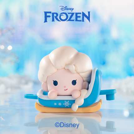 迪士尼冰雪奇缘雪橇系列潮玩盲盒萌粒摆件女生礼物周边艾莎雪怪