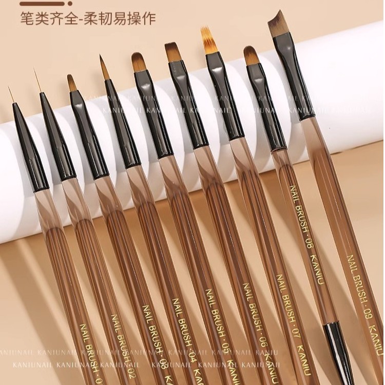 【卡妞-美甲光疗笔 】日式彩绘拉线笔画花晕染渐变笔刷专用工具