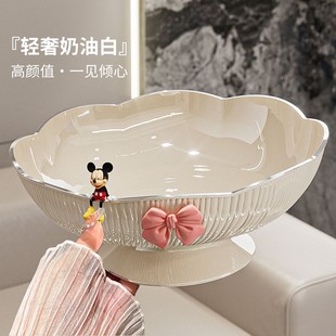 果盘零食盘客厅家用茶几糖果轻奢高档水果盘 高颜值水果盘2024新款