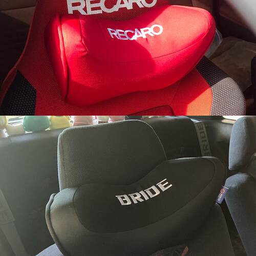 RECARO/BRIDE汽车通用内饰记忆棉头枕 JDM改装车载头枕四季护颈枕
