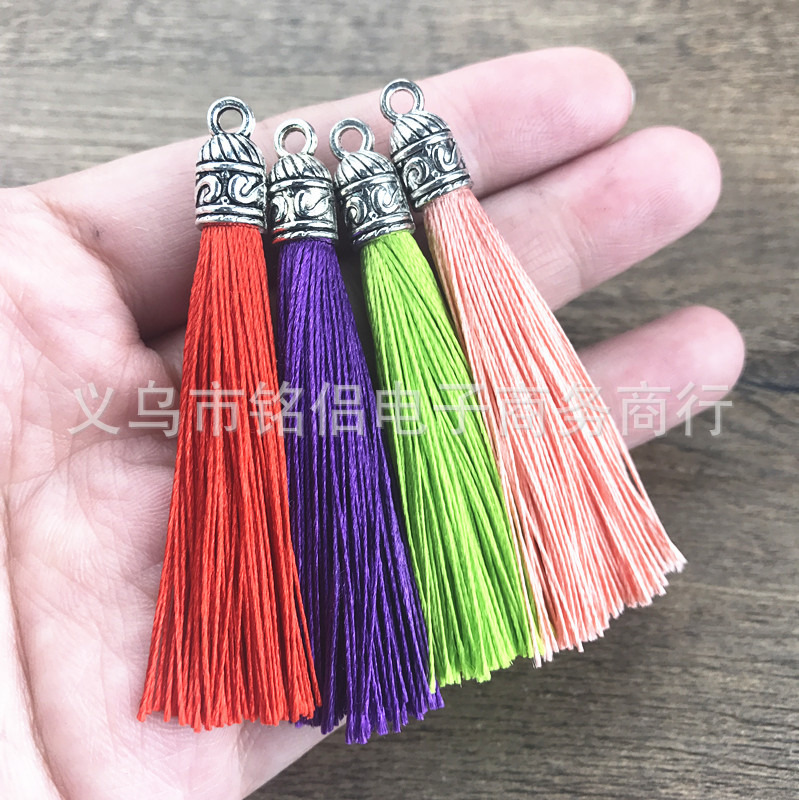 6CM金属帽小流苏吊穗批发手工diy饰品包服饰挂件耳环吊圈穗须