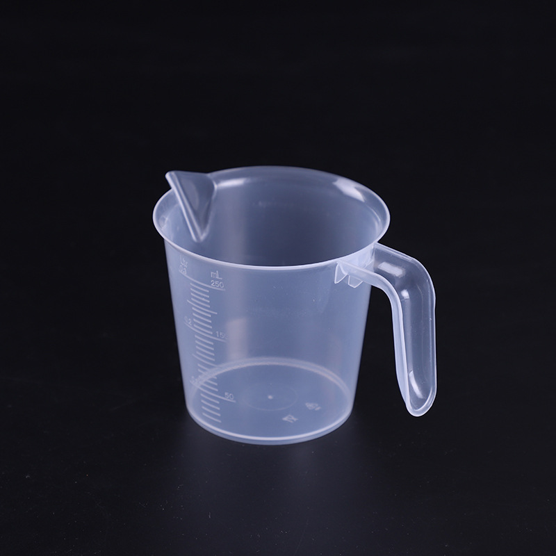 250ml带刻度半柄透明塑料量杯家用半斤液体PP计量杯毫升测量杯子