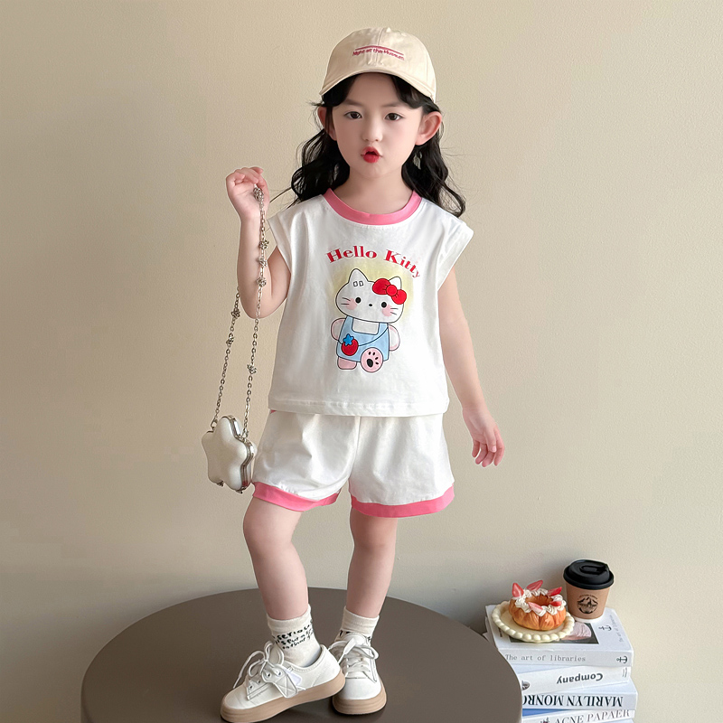 女童短裤套装新款夏季