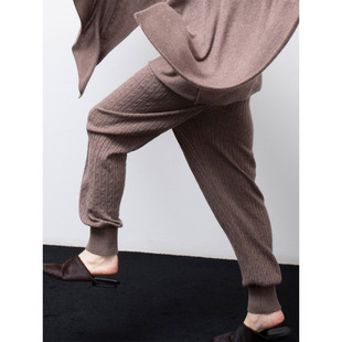 B828 秋冬束脚裤 B838 女士2025新款 322WORKHOUSE羊毛羊绒针织长裤