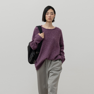 秋冬宽松慵懒毛衣B500 上衣女2025新款 322WORKHOUSE羊毛长袖 针织衫