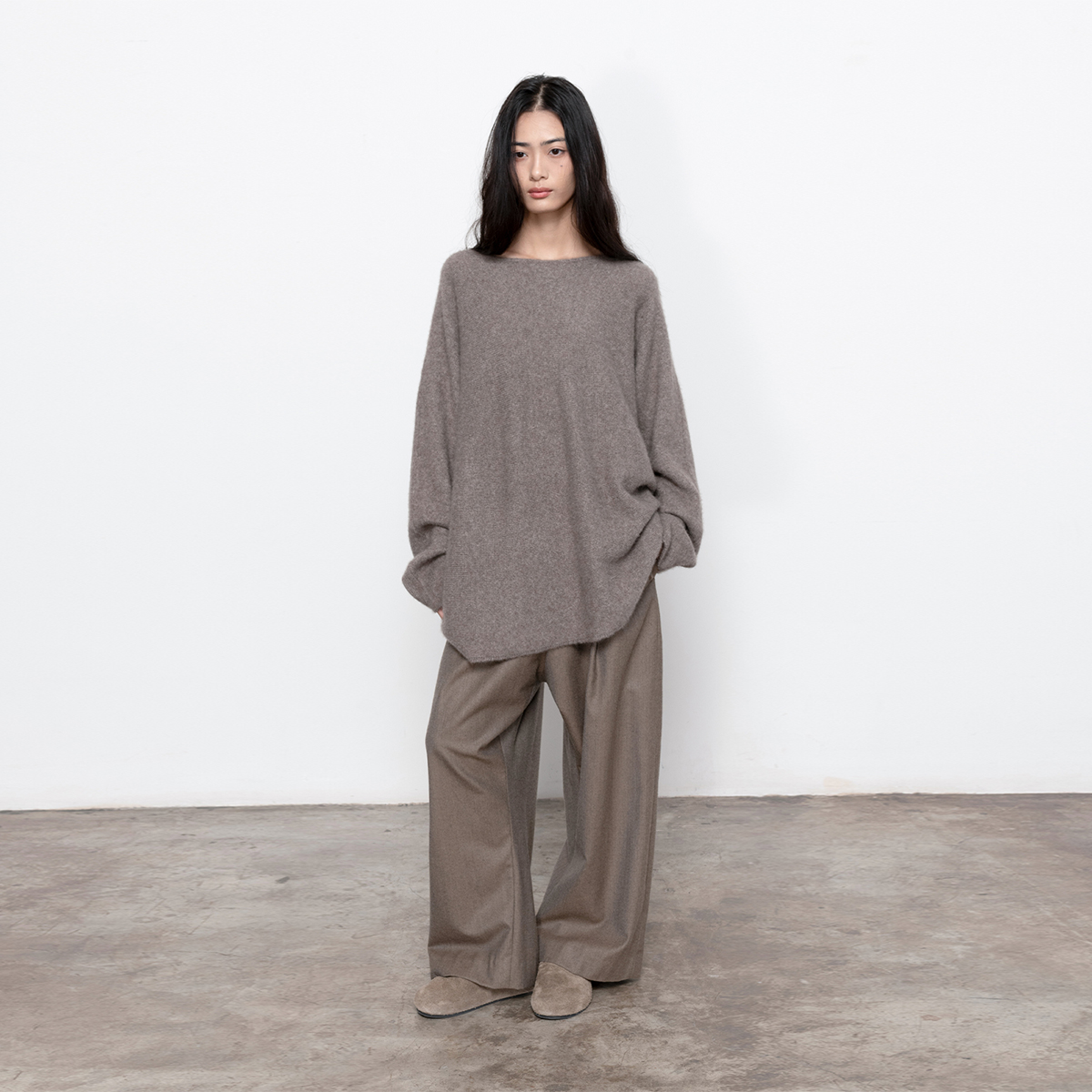 322WORKHOUSE丝羊绒套头衫