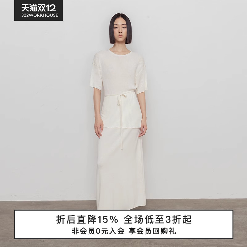 322WORKHOUSE棉羊毛混纺针织短袖