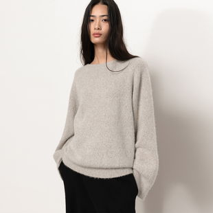 322WORKHOUSE纯山羊绒针织毛衣女2025新款 B531 秋慵懒高级感羊绒衫