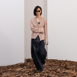 早秋慵懒上衣外搭外套B773 女士2025新款 322WORKHOUSE针织长袖 开衫