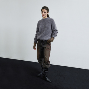 秋冬宽松针织衫 上衣女士2025新款 B850 马海毛毛衫 322WORKHOUSE长袖