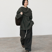 秋季 322WORKHOUSE羊毛大翻领针织衫 女士2025新款 宽松慵懒毛衣B454