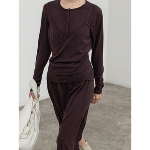 上衣套装 秋季 B767 配吊带两件套女2025新款 322WORKHOUSE针织开衫