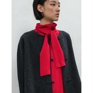 长袖 秋季 内搭飘带上衣B796 女2025新款 322WORKHOUSE羊毛针织打底衫