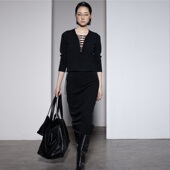 秋抽绳套头衫 322WORKHOUSE纯山羊绒针织V领打底衫 女2024新款 B398