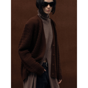 B869 毛衣外套女2025秋冬新款 322WORKHOUSE全羊毛v领长袖 针织开衫