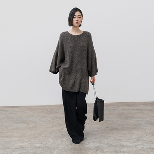 秋季 女士2025新款 宽松毛衣B473 打底针织衫 322WORKHOUSE羊毛七分袖