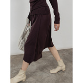 322WORKHOUSE针织不规则半身裙女士2025新款 秋季 设计感半裙B764