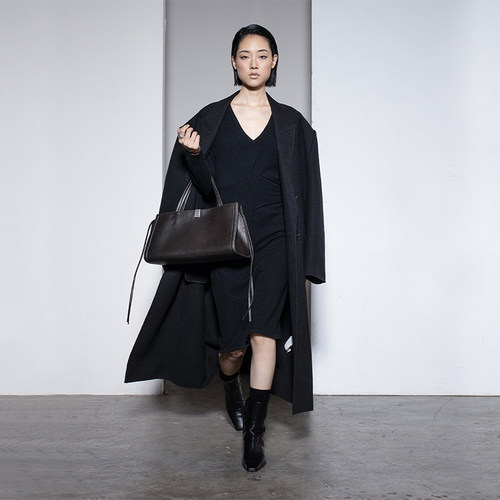 通勤简约直筒山羊绒连衣裙