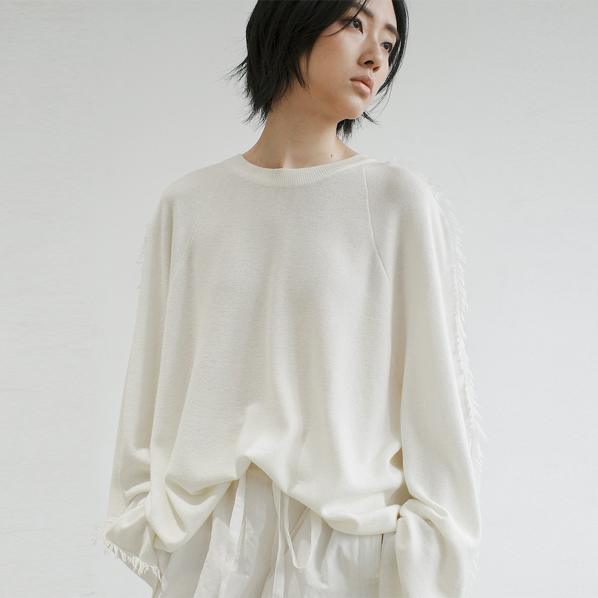 322WORKHOUSE羊毛流苏针织衫