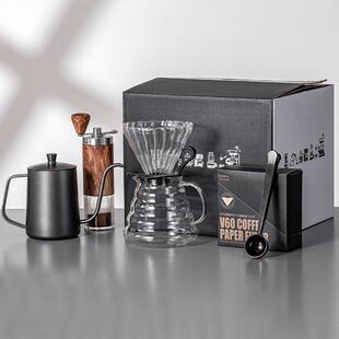 全套便携式式手f冲咖啡壶装户外组合礼品家用美CC02cofee礼套盒