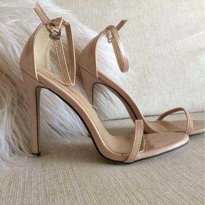 Stiletto heel shoes SW欧美经典高跟鞋简约一字百搭凉鞋婚鞋女鞋