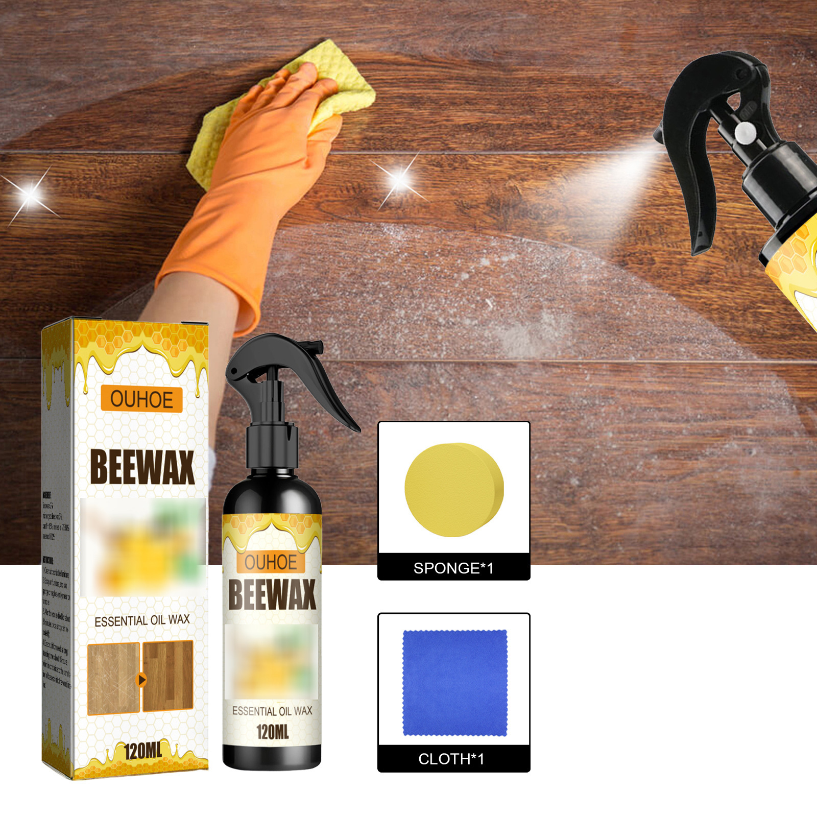 Furniture beeswax spray furniture floor care polishing water