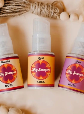 KOEC tricolor dry hair fluffy spray water free shampoo vial