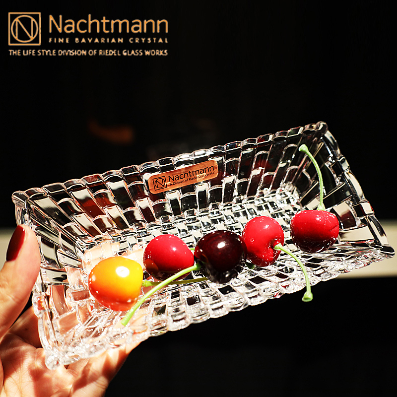德国进口水晶玻璃干果水果糕点盘