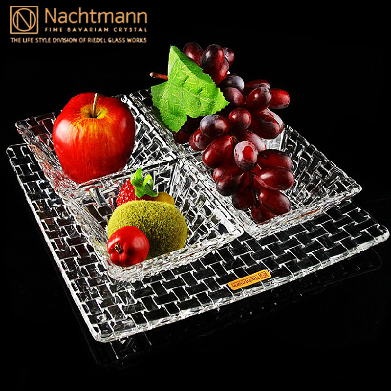 德国进口Nachtmann水晶玻璃坚果零食甜品蛋糕西糕点糖果碗水果盘