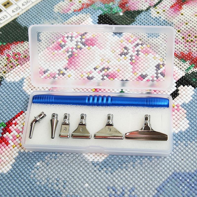 钻石画新款点钻笔 金属点钻笔头5D合金金属杆DIY十字绣工具套装