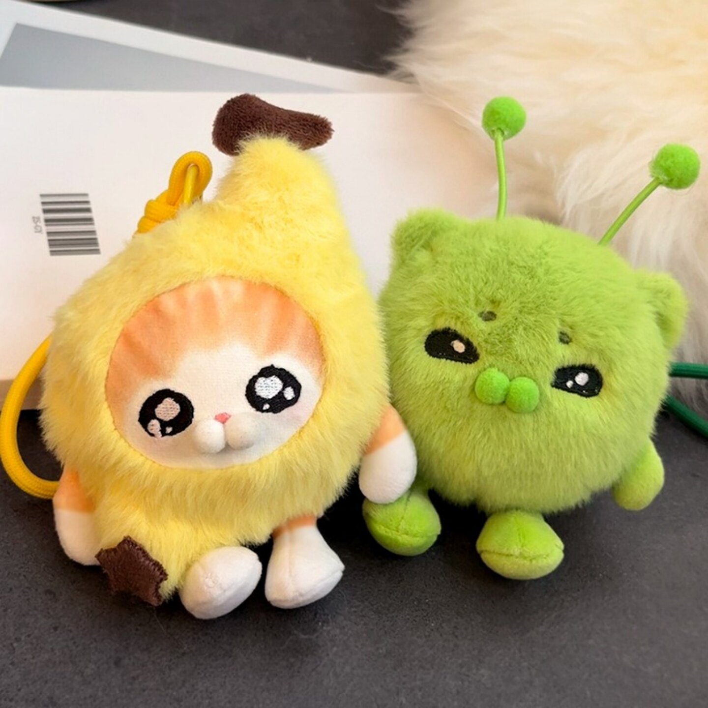 比比拉布香蕉猫外星猫表情包毛绒玩偶解压捏捏乐公仔包包挂件通用