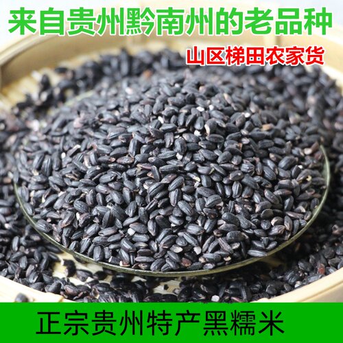 贵州正宗惠水黑糯米原产地老品种黑米当季农家五谷杂粮营养杂粮粥