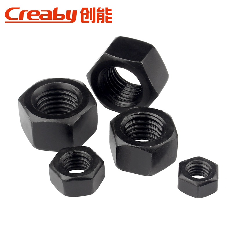 8.8级黑六角螺母螺帽12.9级高强度螺y丝帽M2M3M4M5M6M8M10M12-M36