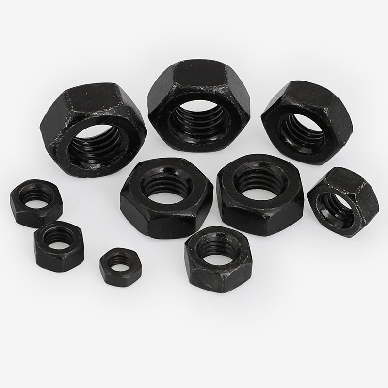 镀黑锌黑色304不锈钢六角螺母螺帽x螺丝帽螺栓大全M3M4M5M6M10-M2