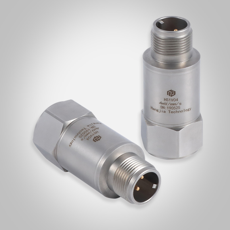 压电式速度振动传感器 单轴 机电轴承加速度感应器变送器W4~20mA