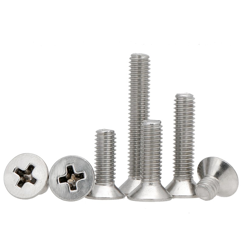 201不锈钢十字平头螺丝 沉头螺钉M3M4M5zM6M8M10*8-10-12-16-20-6