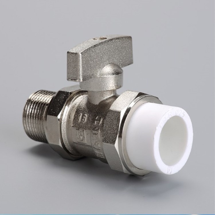 PPR外丝外牙活接直柄铜球阀热熔阀门 4分6分20 25PPR水管管件配件