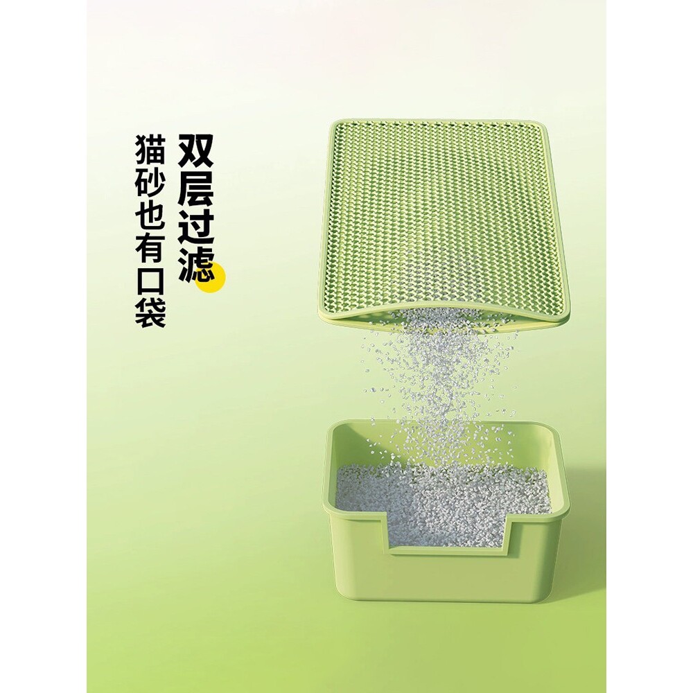 猫砂垫防外溅防带出可水洗垫子控沙宠物地垫双层猫咪盆漏砂板用品
