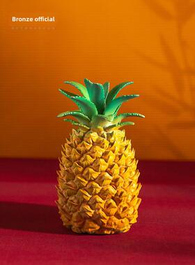 青铜官方菠萝装饰品Bogu架铜工艺品电视柜装饰品人造雕塑礼品