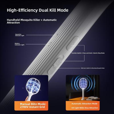 2025新款电蚊拍充电式家用灭蚊拍灯二合一超强力蚊子苍蝇电网拍子