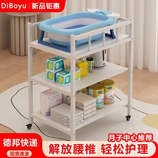 铁艺尿布台婴儿床二合一宝宝洗澡按摩一体换尿布多功能护理抚触台