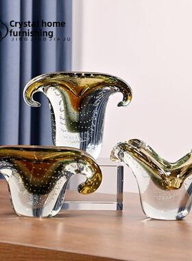 现代简约加厚玻璃花瓶客厅餐厅桌电视柜酒店入口家居软陈设